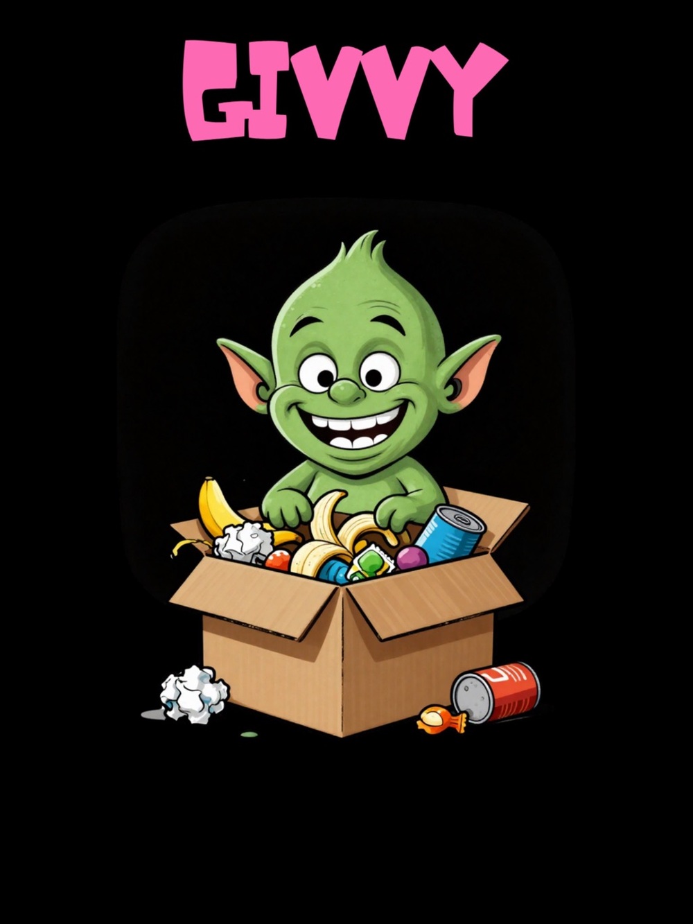 Givvy Green Character Decorative Accessory - Pink Logo